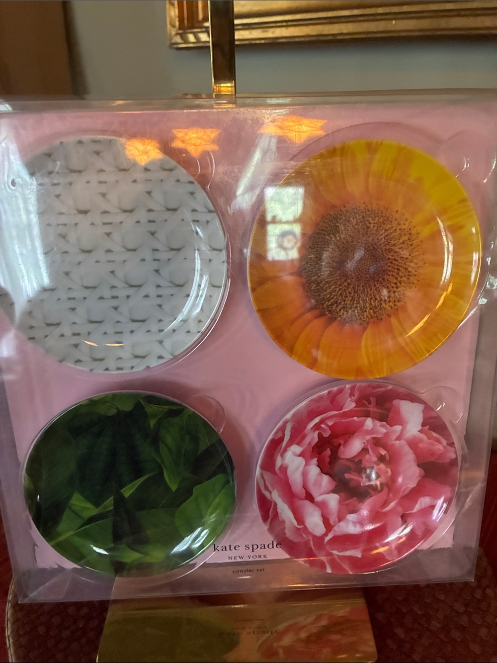 Kate Spade New York patio floral melamine coaster set Botanical Floral Prints